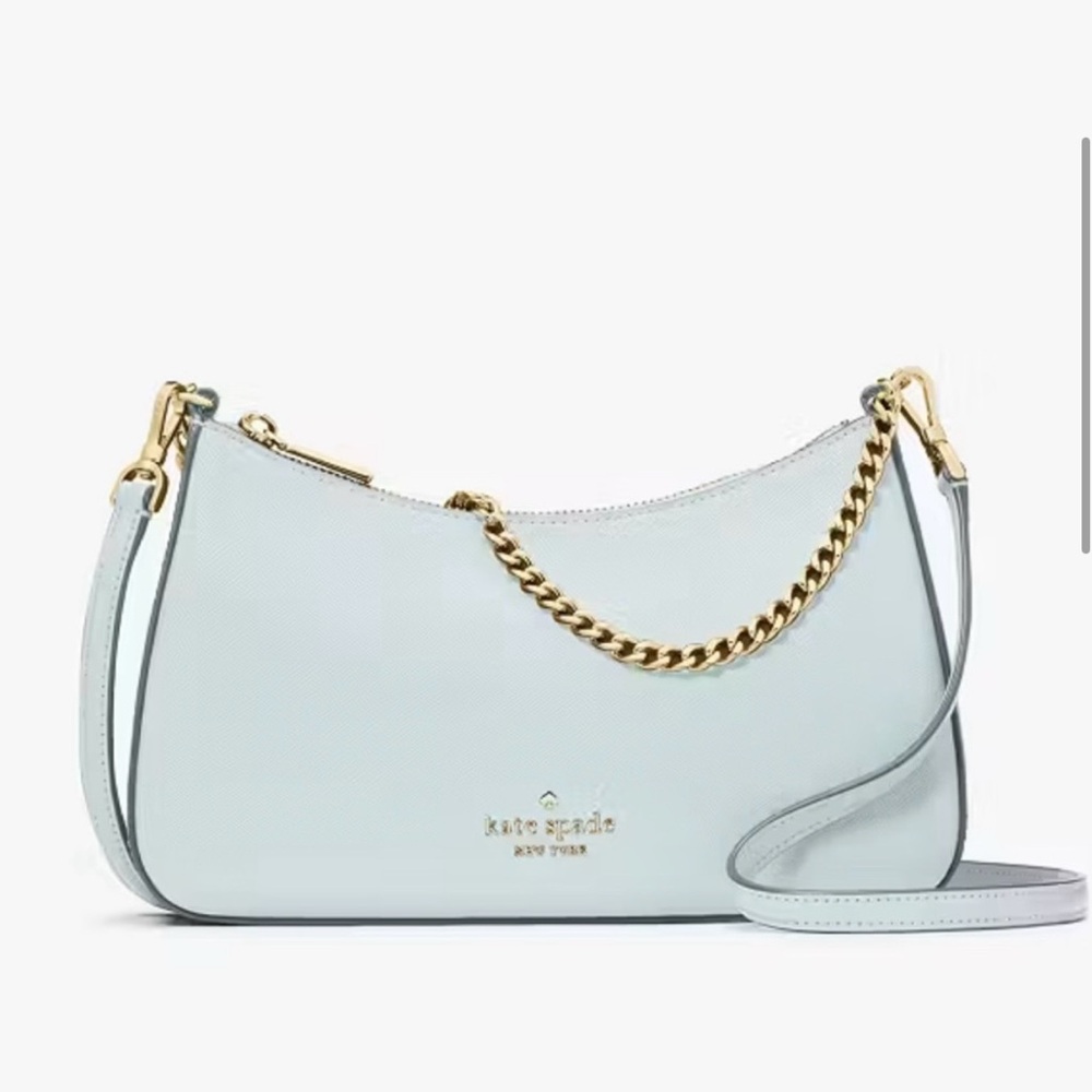 Kate Spade Sky Blue Shoulder Bag with Gold Chain